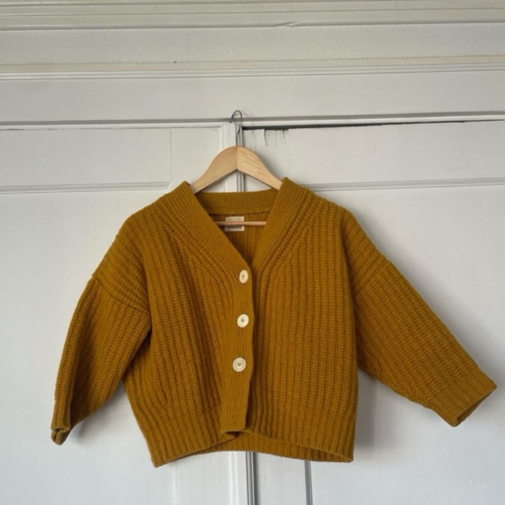babaà cardigan no 19 mini in ochre
